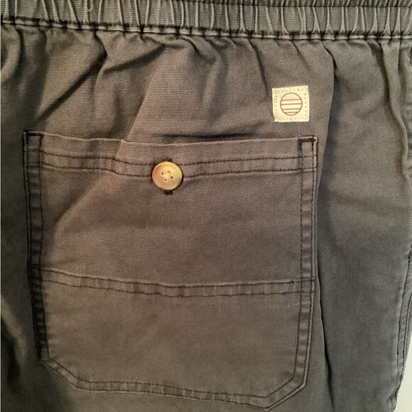 MARINE LAYER MENS XL GREY SATURDAY SHORTS CANVAS POCKETS 5" INSEAM PULL ON WAIST - Picture 6 of 8